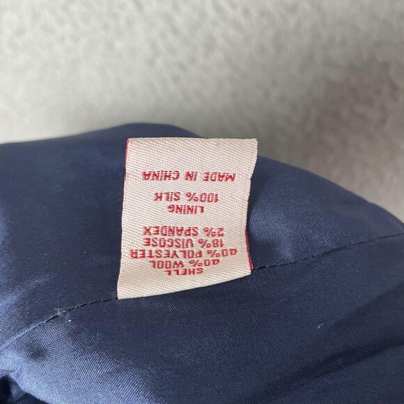 In The Now Skirt Womens 2 Gray Blue Wool Blend Pencil Pipe Trim Career Lined - Picture 6 of 9